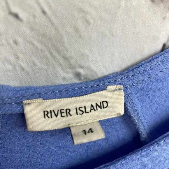 RIVER ISLAND Cornflower blue swing dress Uk 14 - Picture 3 of 3